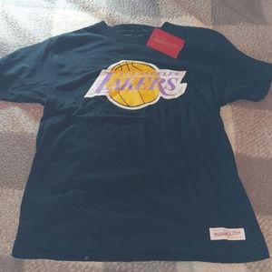 Mitchell and Ness Mens Los Angeles Lakers Logo Shirt
